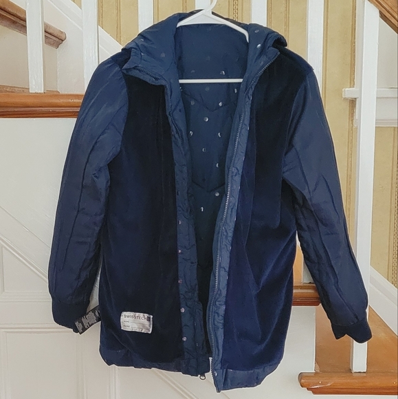 SWISS TECH Girl's Hooded Blue Puffer Jacket Juniors Size XL - Picture 4 of 10